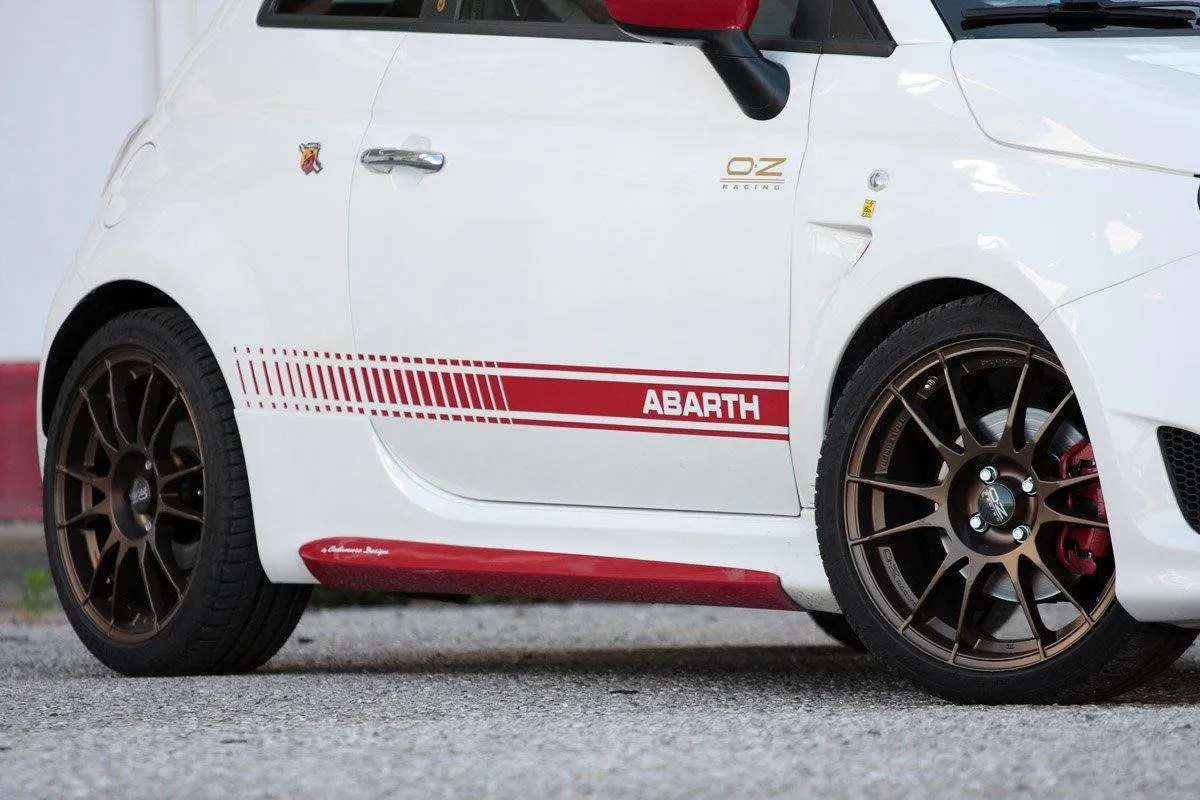 Abarth 500 / 595 / 695 Under Side Skirts Raw Not Painted - Cadamuro