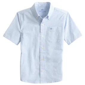 Boys Folly Field Short Sleeve Seersucker Sportshirt