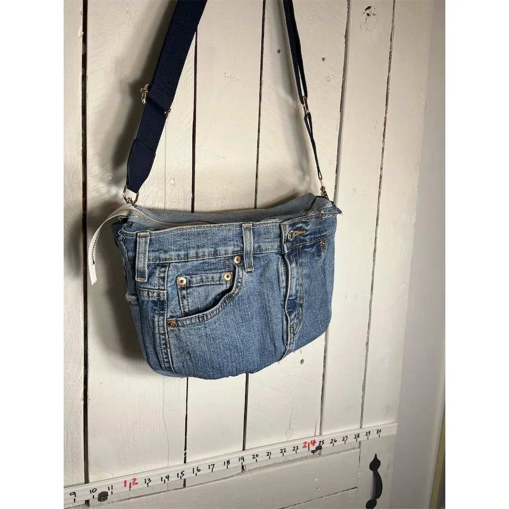 Carla Sailboat Tapestry Design Crossbody Jeans Bag Multicolor  (C807-22)