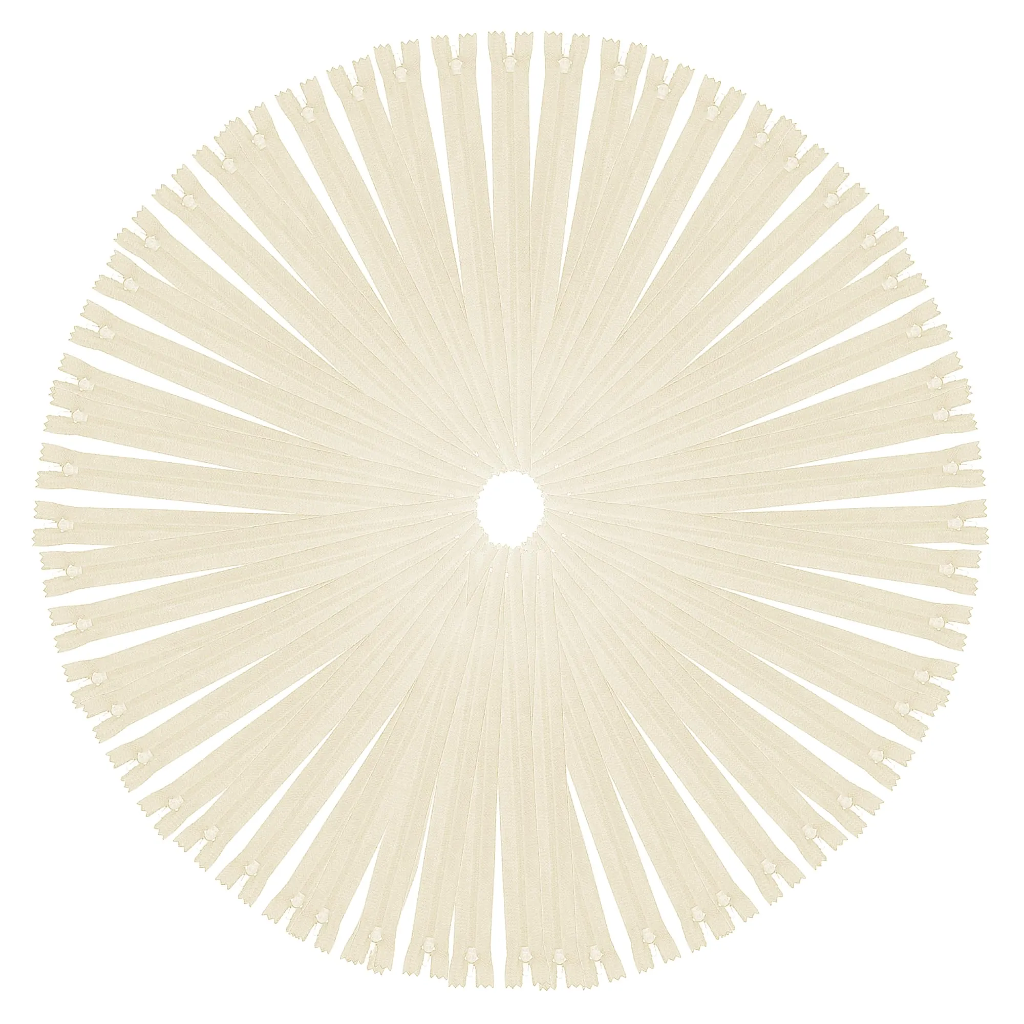 Cream Hidden Zippers - Cream Invisible Zippers - Zippers for Sewing Crafts - #3 Sewing Zippers Bulk Cream Zipper Supplies