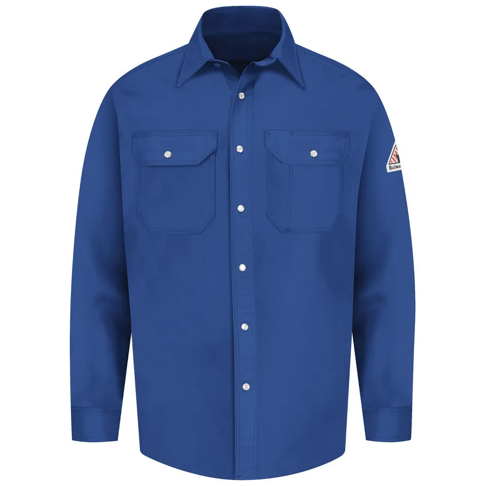 EXCEL FR MIDWEIGHT SNAP-FRONT UNIFORM SHIRT - RB-Royal Blue | Bulwark SES2
