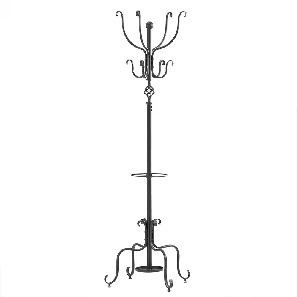 Freestanding Metal Coat Hat Rack,Clothes Hanger With Umbrella Holder,for Entryway,Bedroom,Home,Office