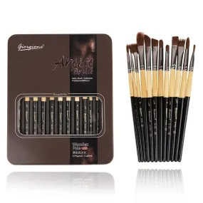 Giorgione Professional Artist Paint Brushes Set Set of 12