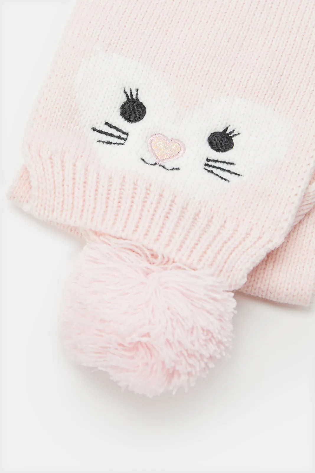 Girls Pink Knitted Set (3 Piece)