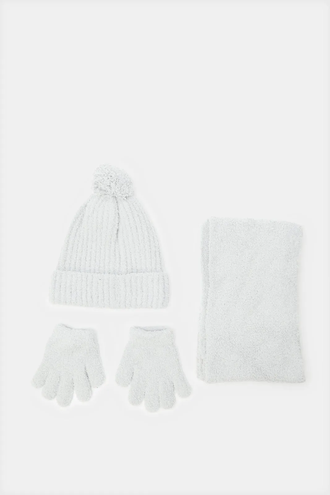 Girls White Hello Kitty Knitted Set (3 Piece)