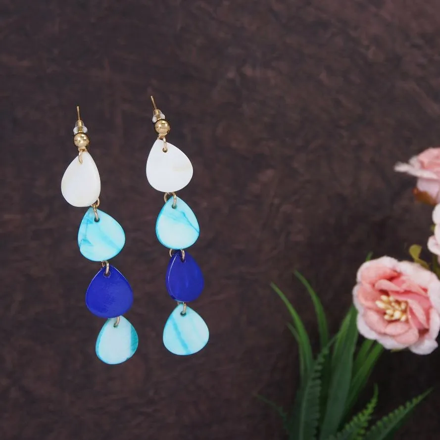 Gold Plated Lightweight Multi Coloured Western Dangler Earring