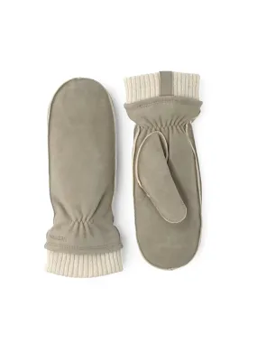 Hestra Nora Chamois Mitten in Natural Grey