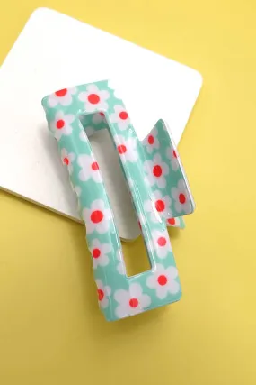 JUMBO PREMIUM DAISY HAIR CLAW CLIPS | 40H603: BLUE