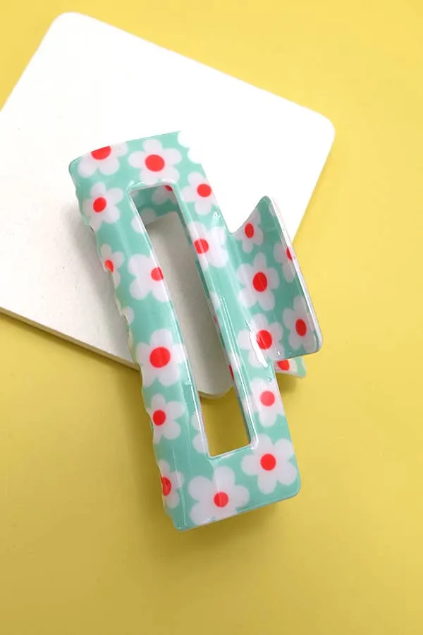 JUMBO PREMIUM DAISY HAIR CLAW CLIPS | 40H603: BLUE