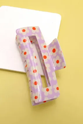 JUMBO PREMIUM DAISY HAIR CLAW CLIPS | 40H603: LAVENDER