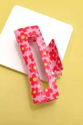 JUMBO PREMIUM DAISY HAIR CLAW CLIPS | 40H603: PINK