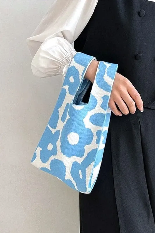Knitted Flower Tote
