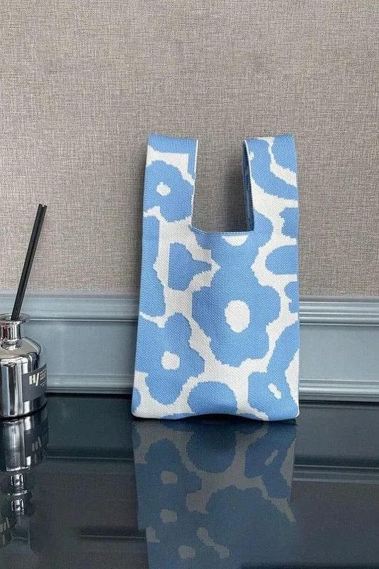 Knitted Flower Tote