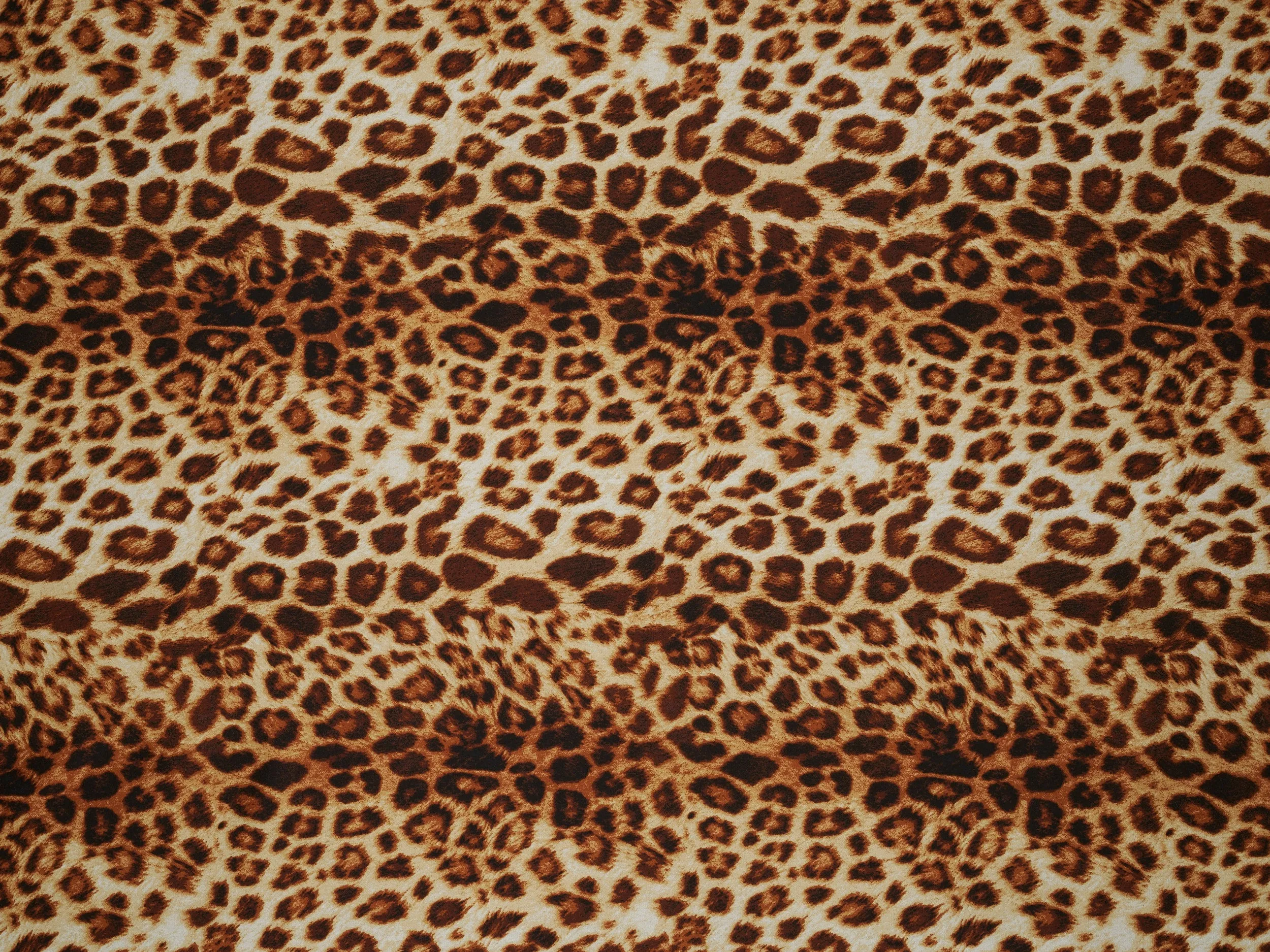 Lightweight  satin  fabric by the yard - Brown and bronze animal  print