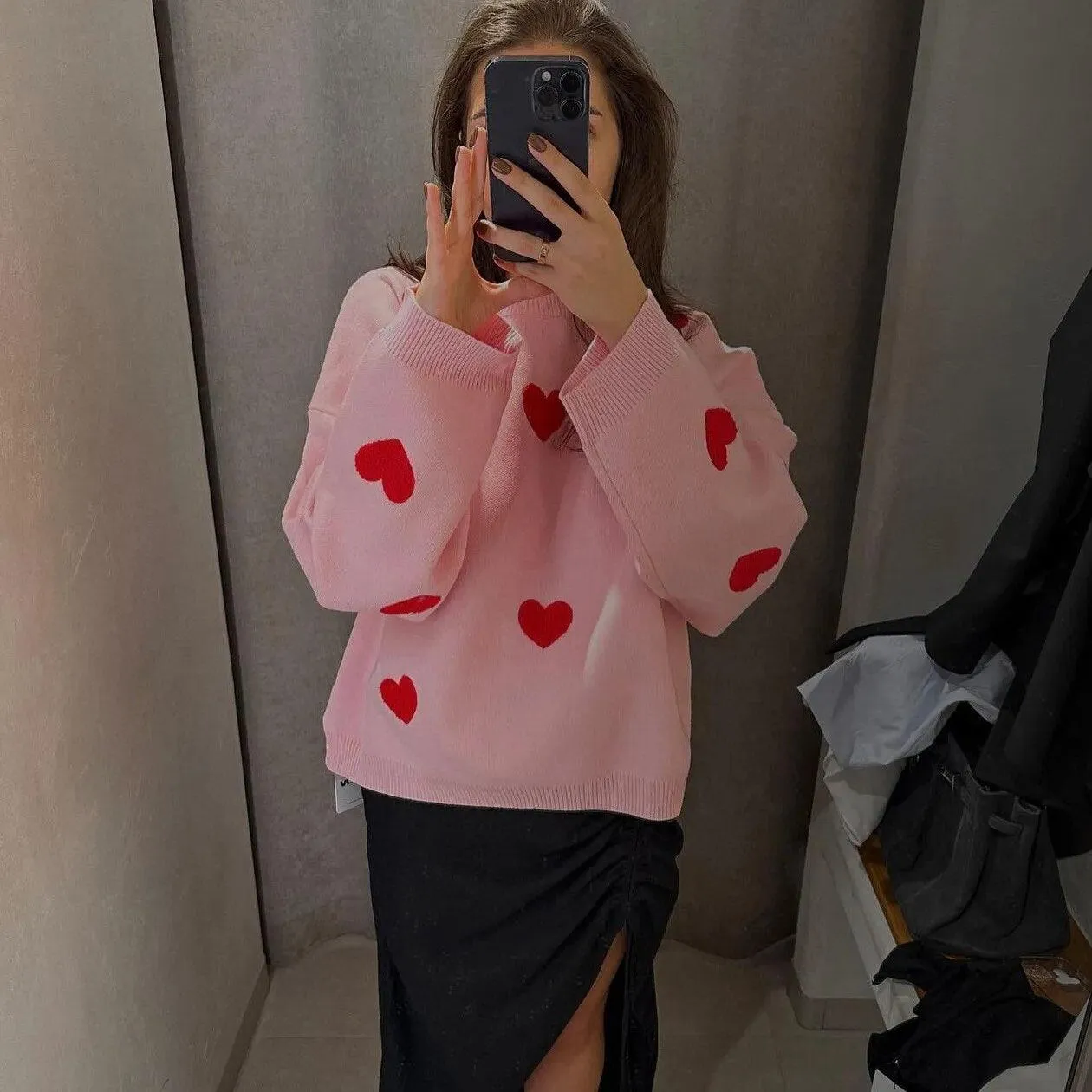 Love Heart Nostalgia Knit Sweater