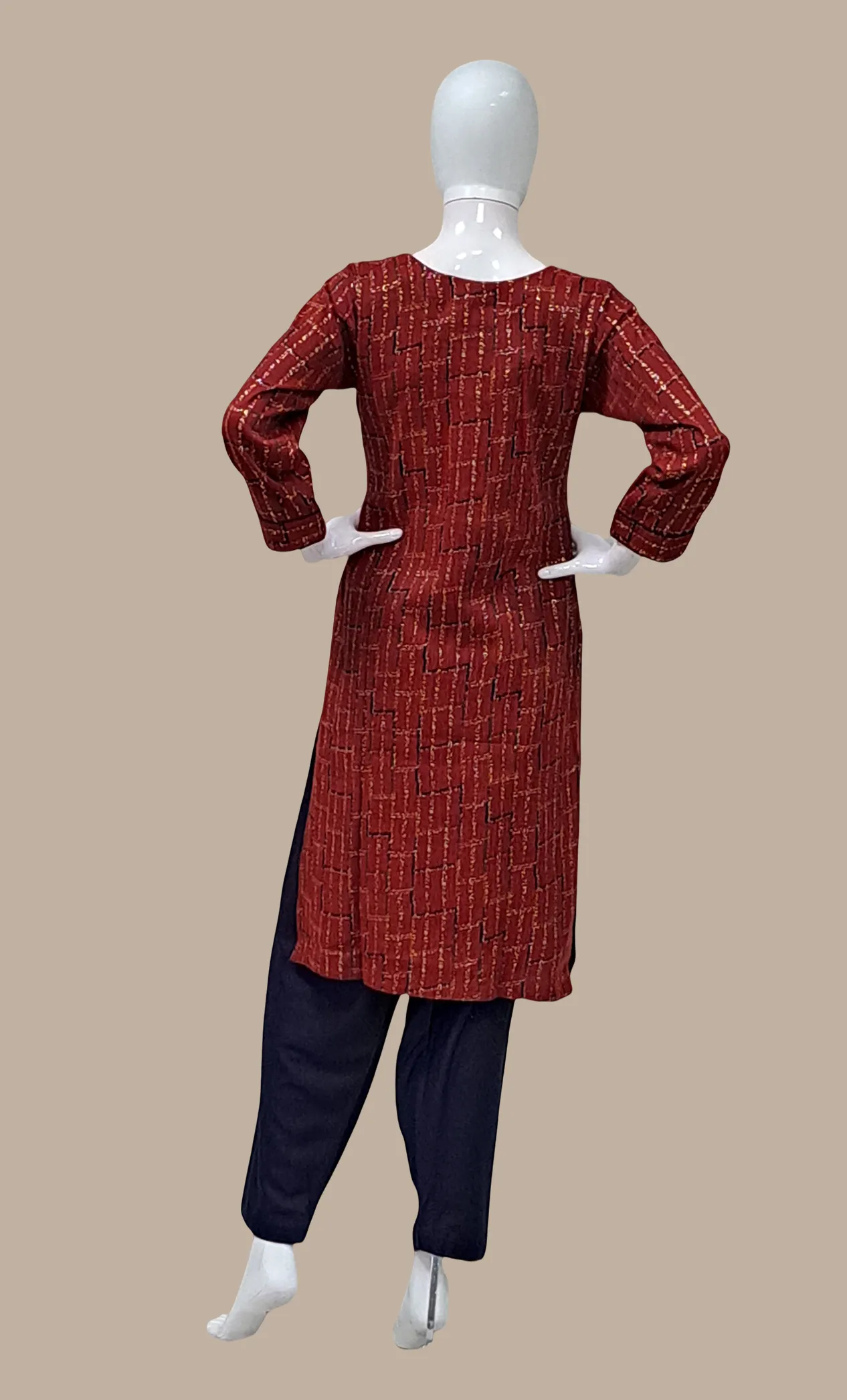 Maroon Printed Salwar