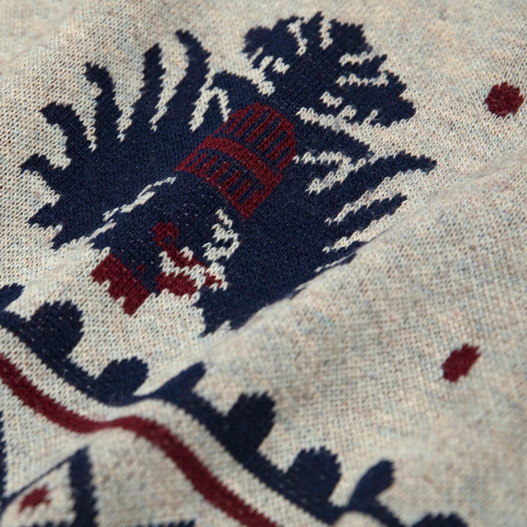 Medieval Jacquard Stockinette Brushed Wool Blend Jumper