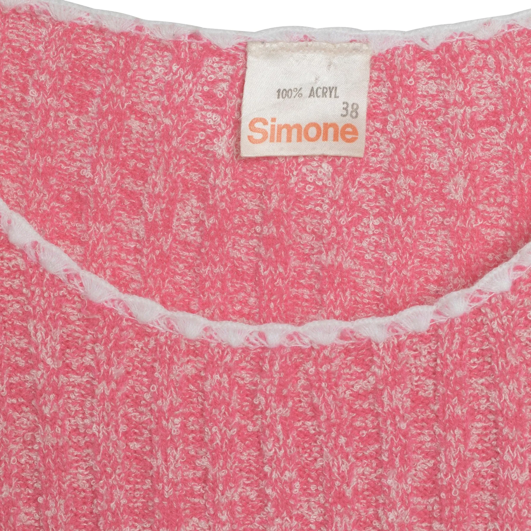 Melange Ribbed Bouclé Jersey Knit Baby T Sweater