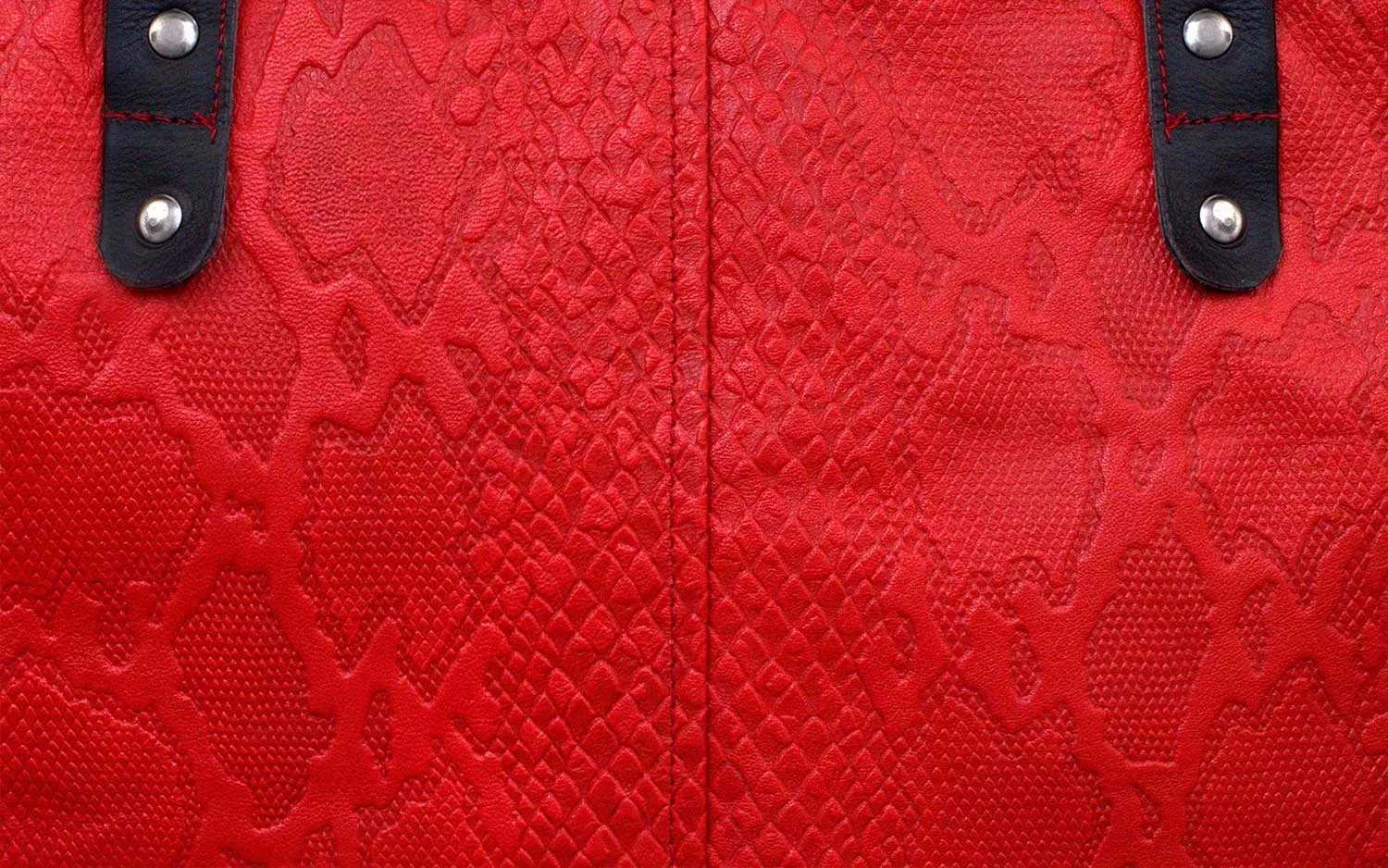 Satora Lightweight Red Leather Tote