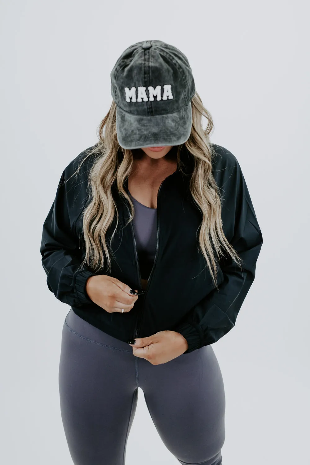 Sleek & Chic Zip Up Jacket , Black