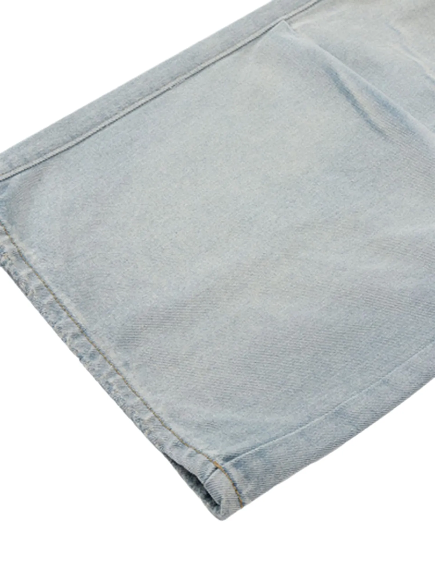 Sneakerhill Vintage Washed Multi-pocket Work Jeans