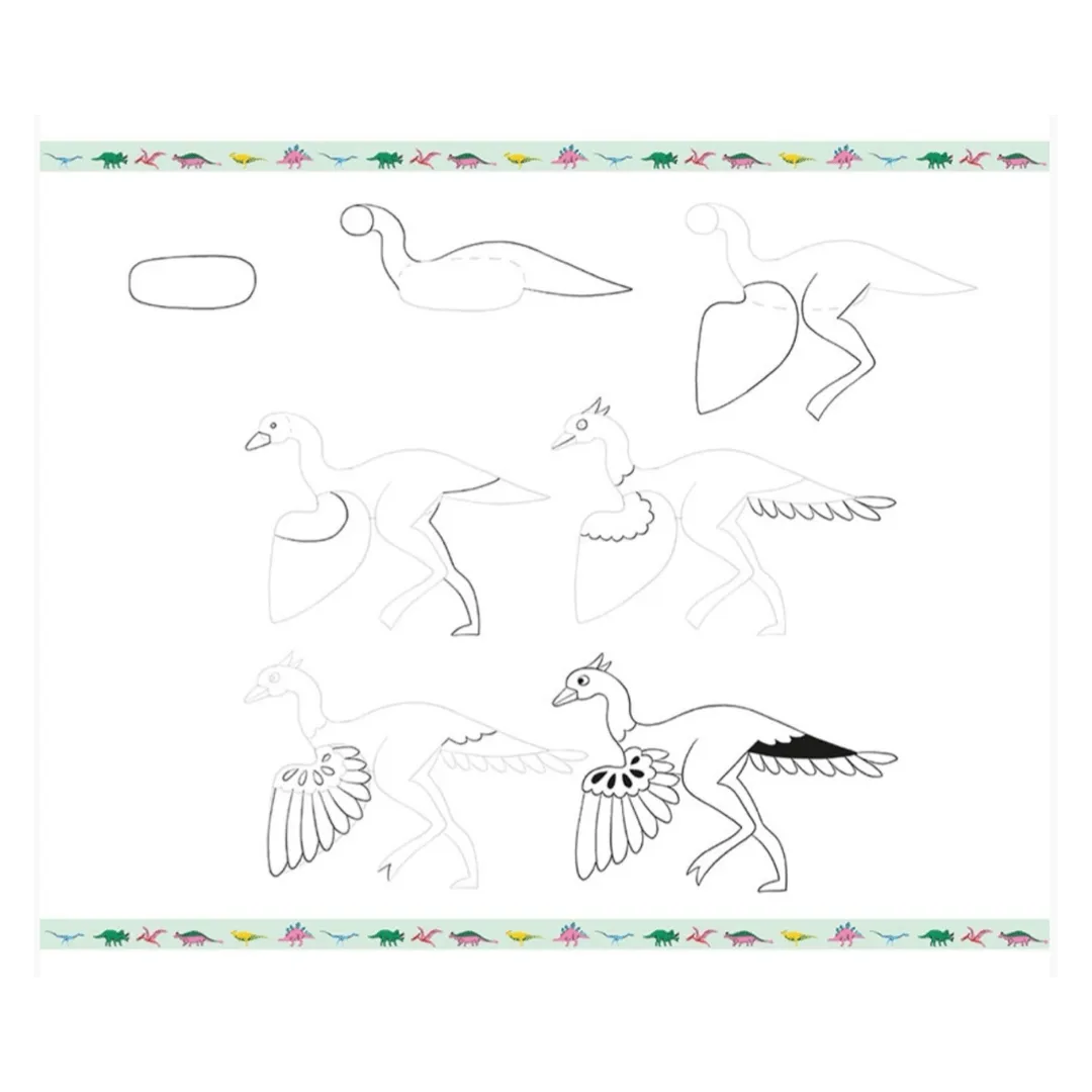 Step By Step Drawing - Dinosaurs