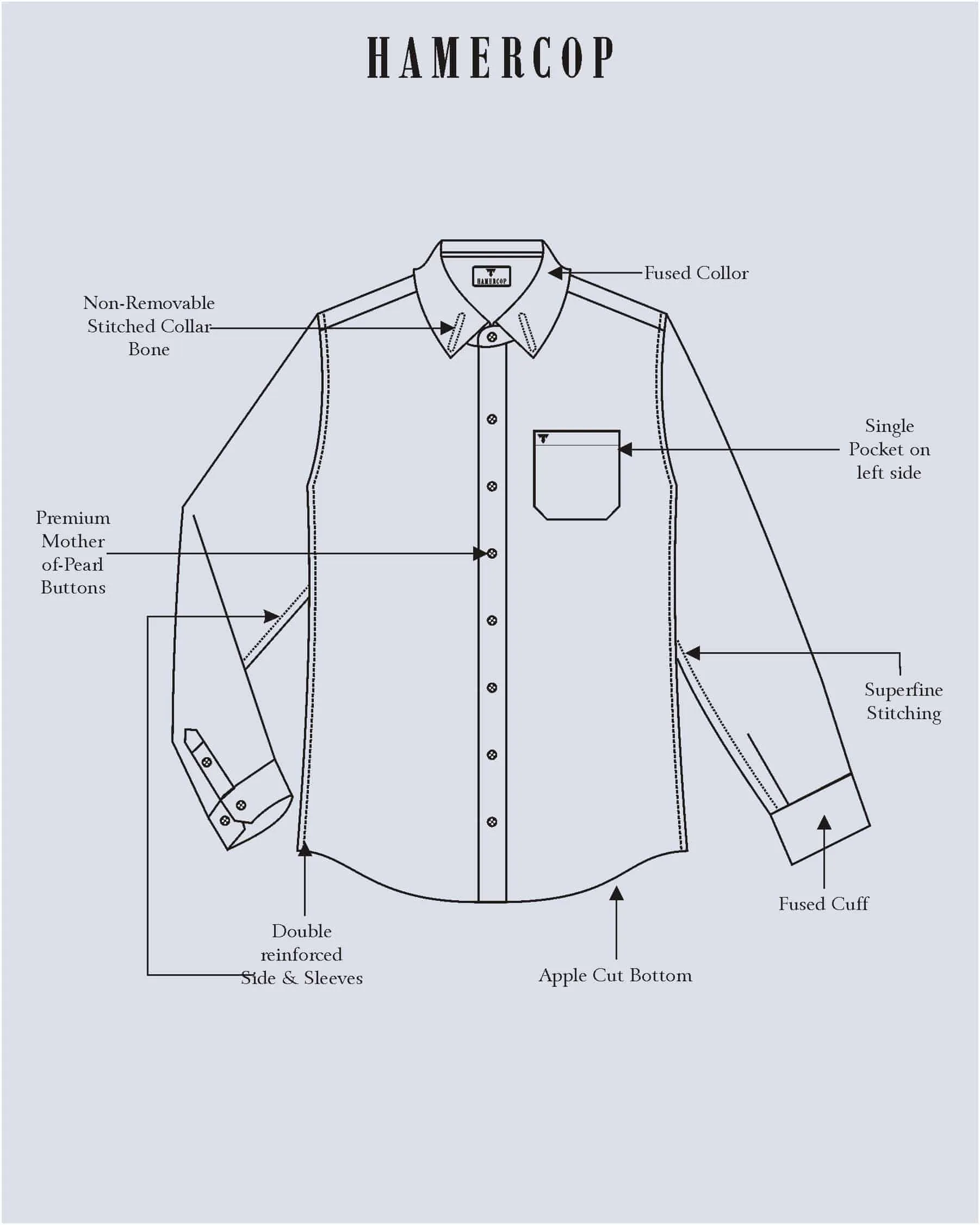 Swifton Blue With White Dobby Formal Cotton Shirt