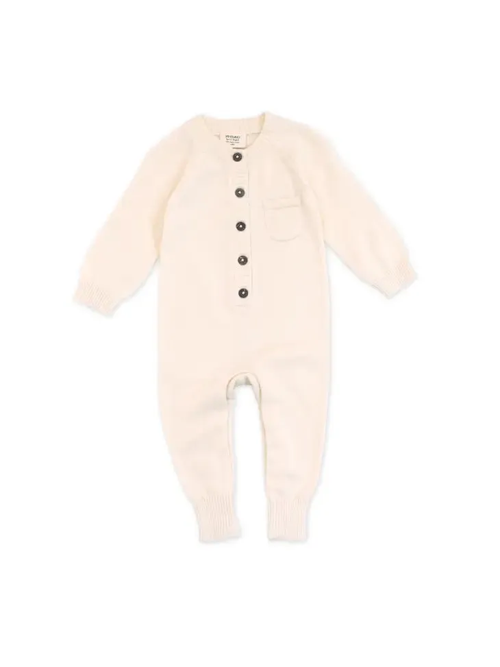 Viverano Organics Milan Sweater Knit Button Baby Jumpsuit