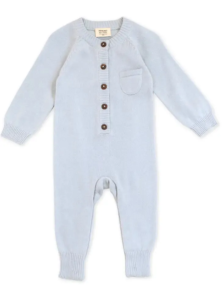 Viverano Organics Milan Sweater Knit Button Baby Jumpsuit