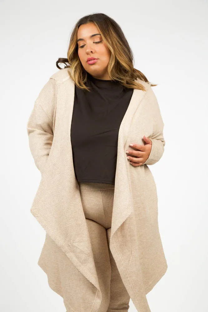 WAFFLE KNIT HOODIE