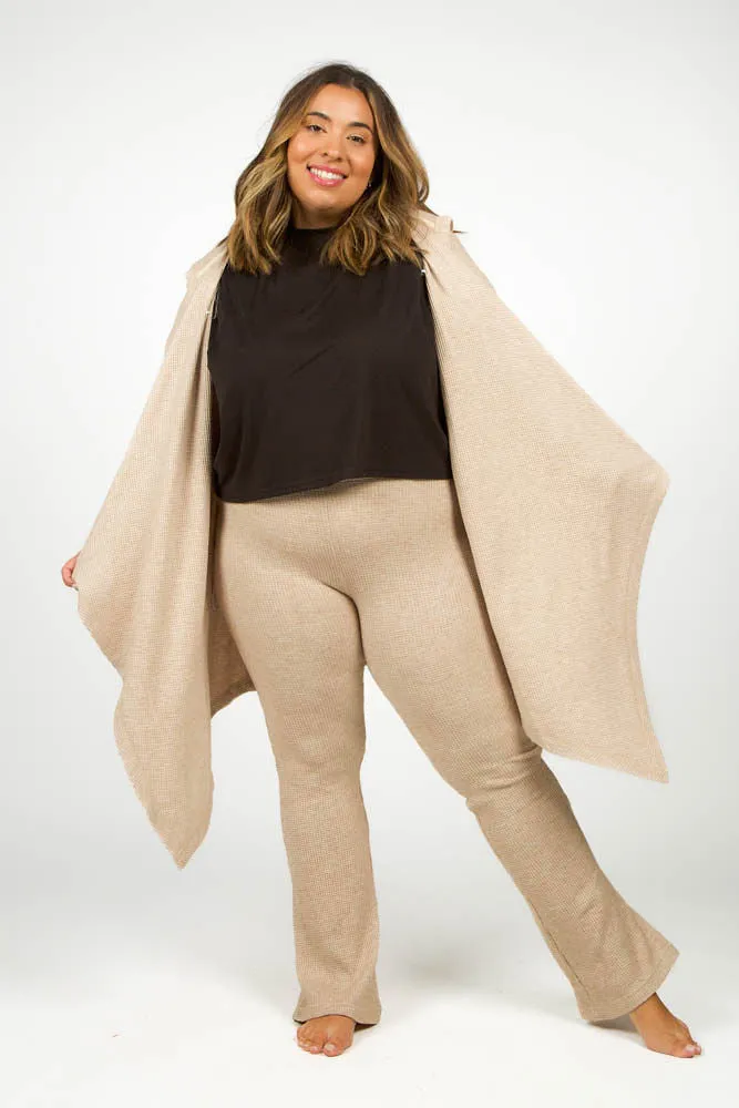 WAFFLE KNIT HOODIE