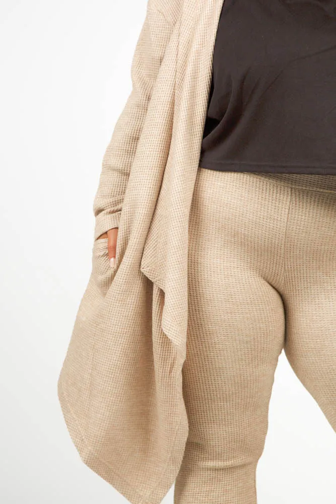 WAFFLE KNIT HOODIE