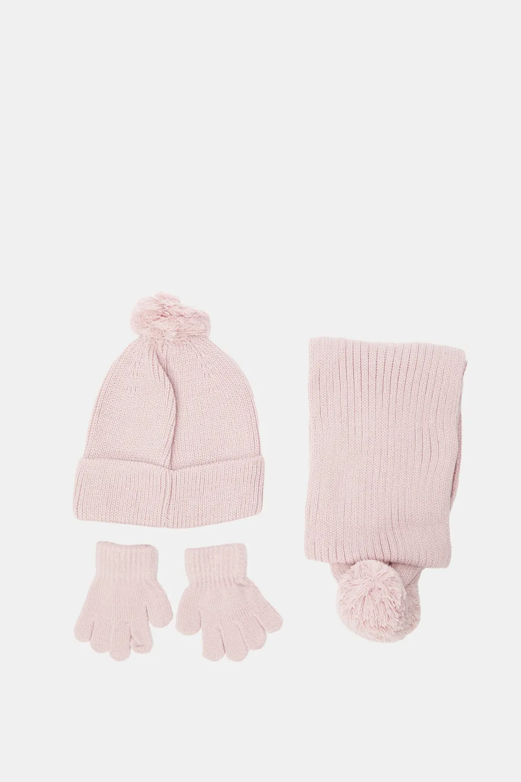 Women Pink Minnie Mouse Knitted Set (3 Piece)